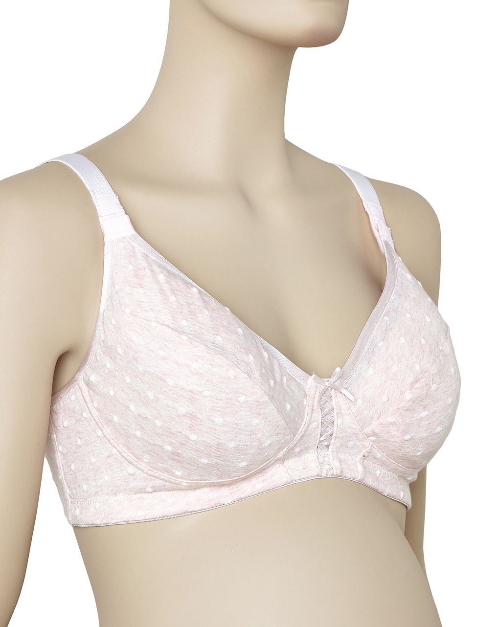 γυναικείο σουτιέν θηλασμού ροζ πουά cup c