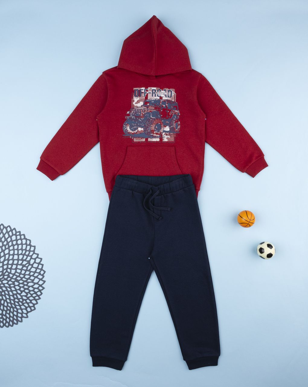 παιδικό σετ μπλούζα φούτερ και φόρμα off road για αγόρι