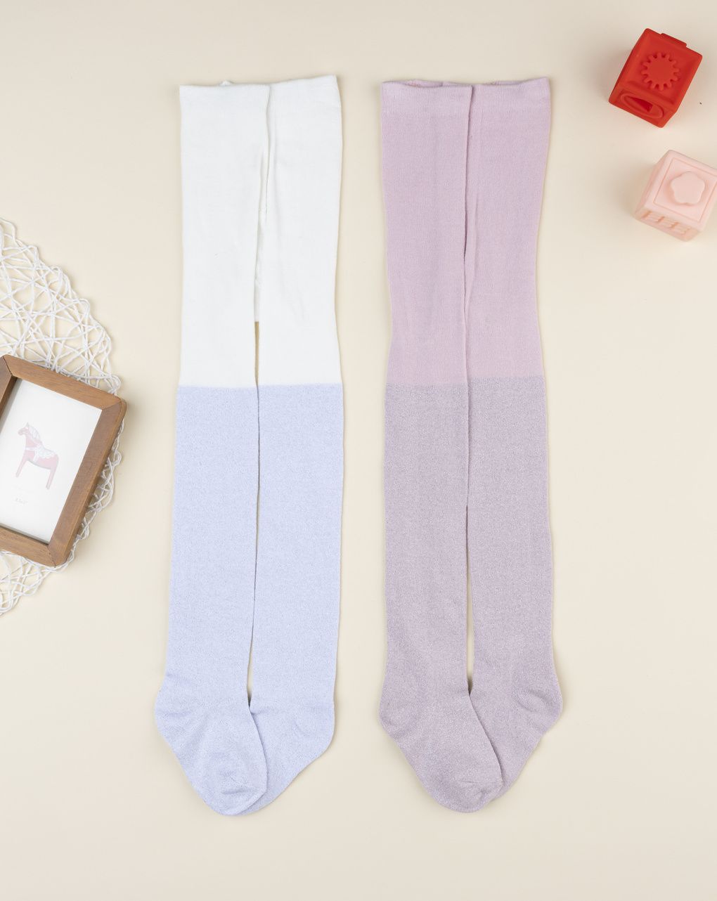 παιδικά καλσόν πακέτο x2 με lurex για κορίτσι - Prénatal