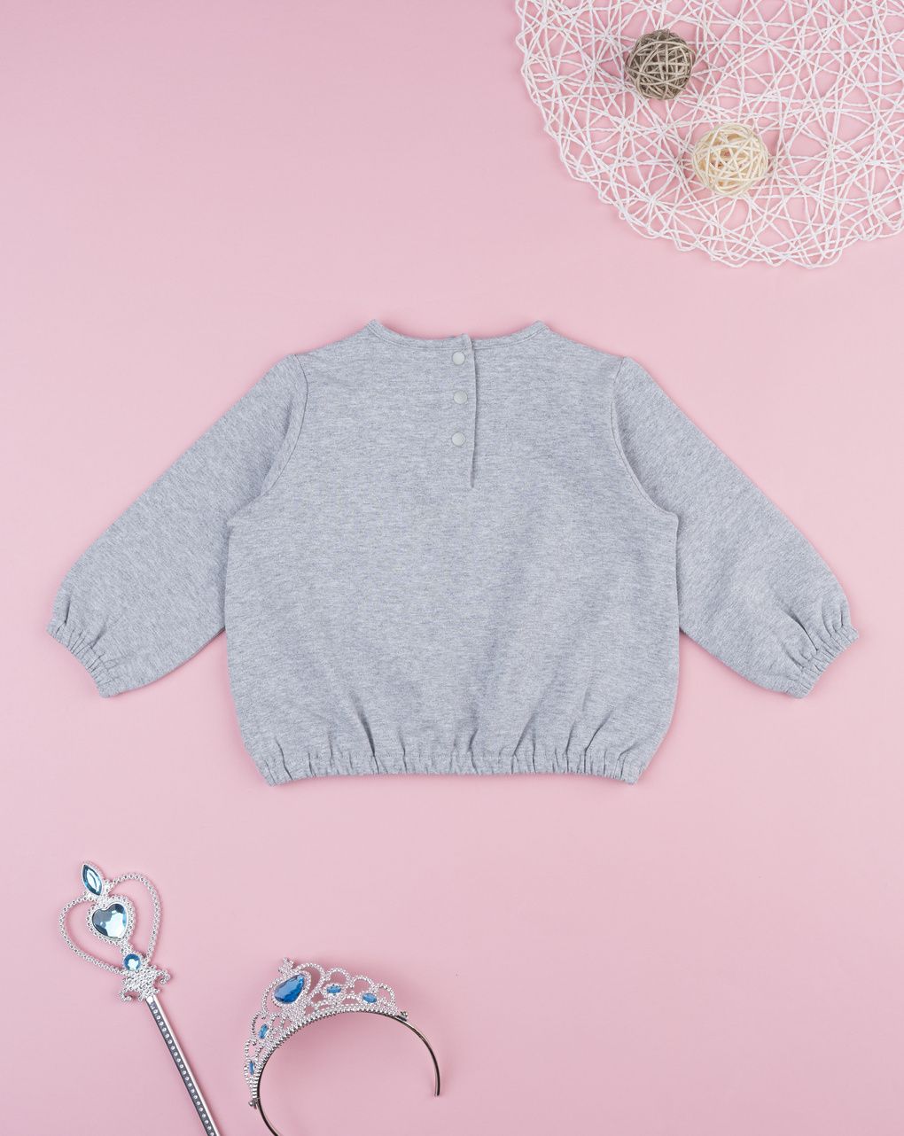 βρεφική μπλούζα φούτερ γκρι dance για κορίτσι - Prénatal