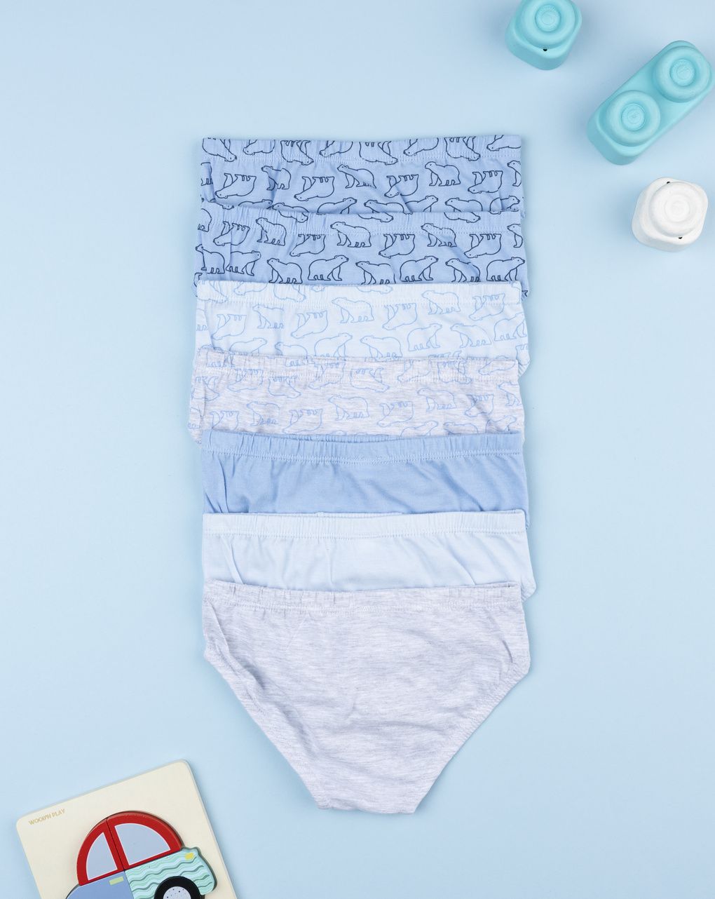 παιδικά σλιπ πακέτο x7 με αρκούδες για αγόρι - Prénatal