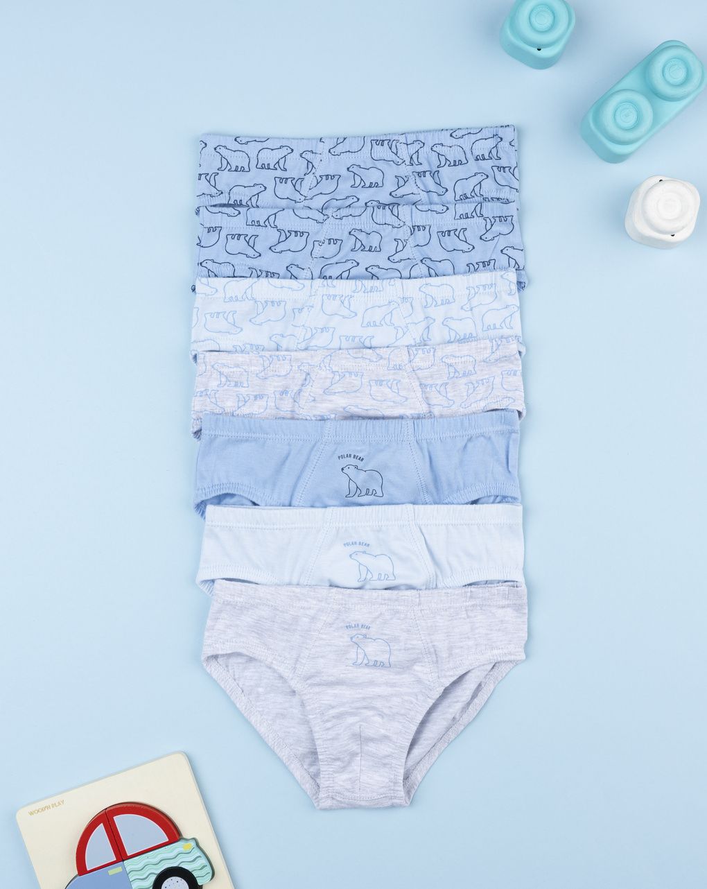 παιδικά σλιπ πακέτο x7 με αρκούδες για αγόρι