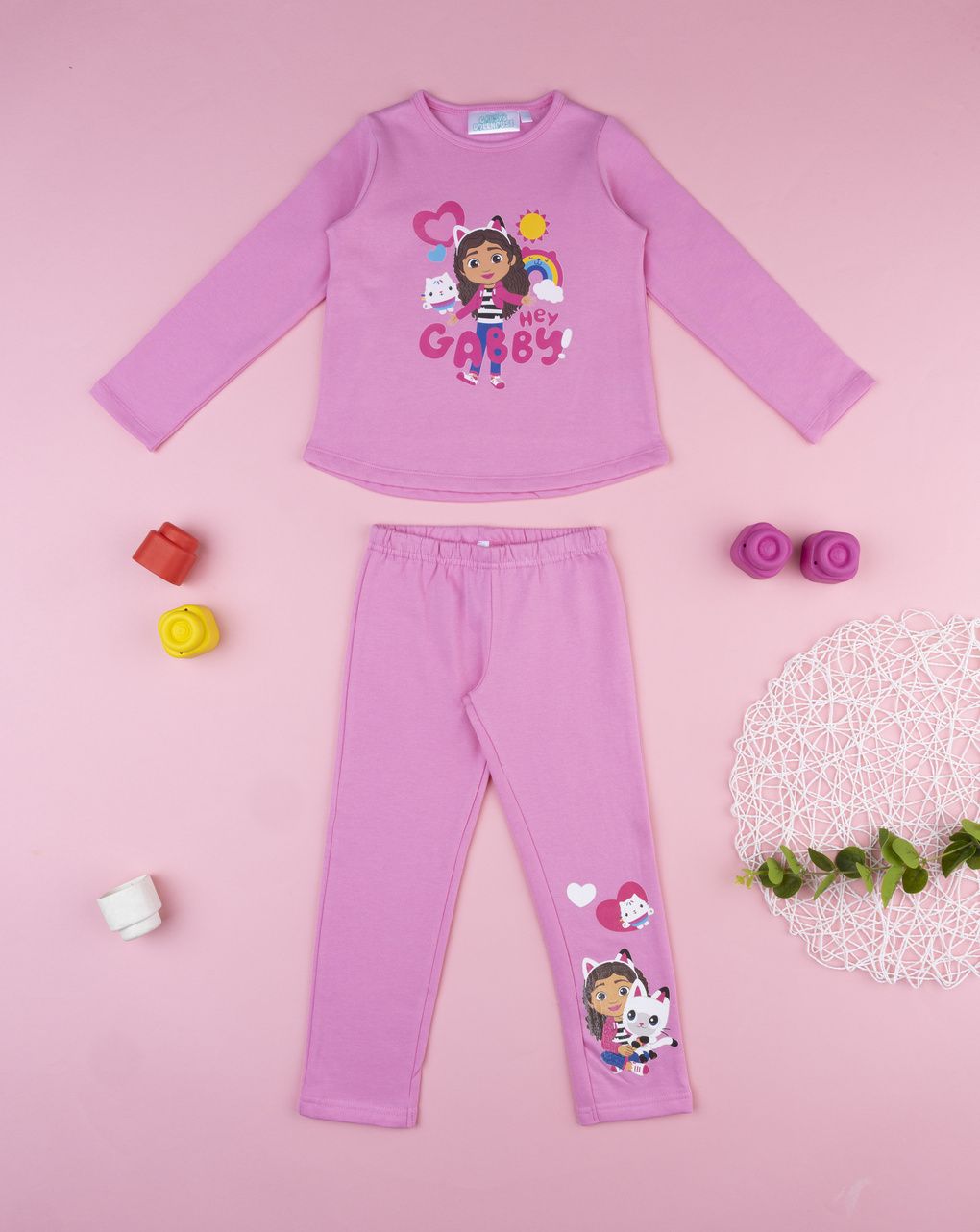 παιδική πιτζάμα φούξια gabby για κορίτσι