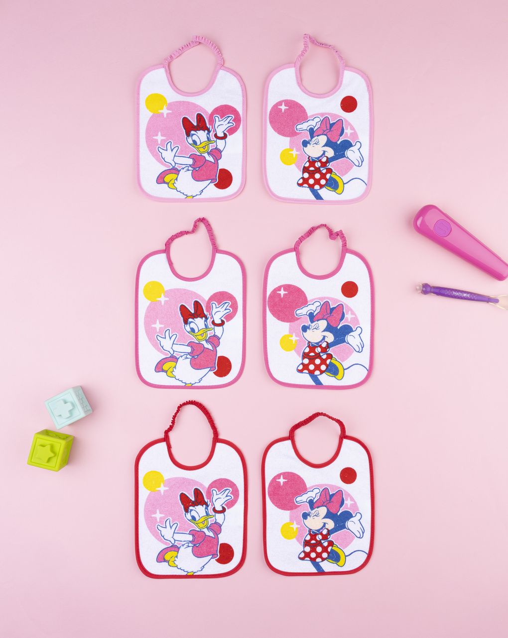 βρεφικές σαλιάρες πακέτο x6 minnie & daisy για κορίτσι