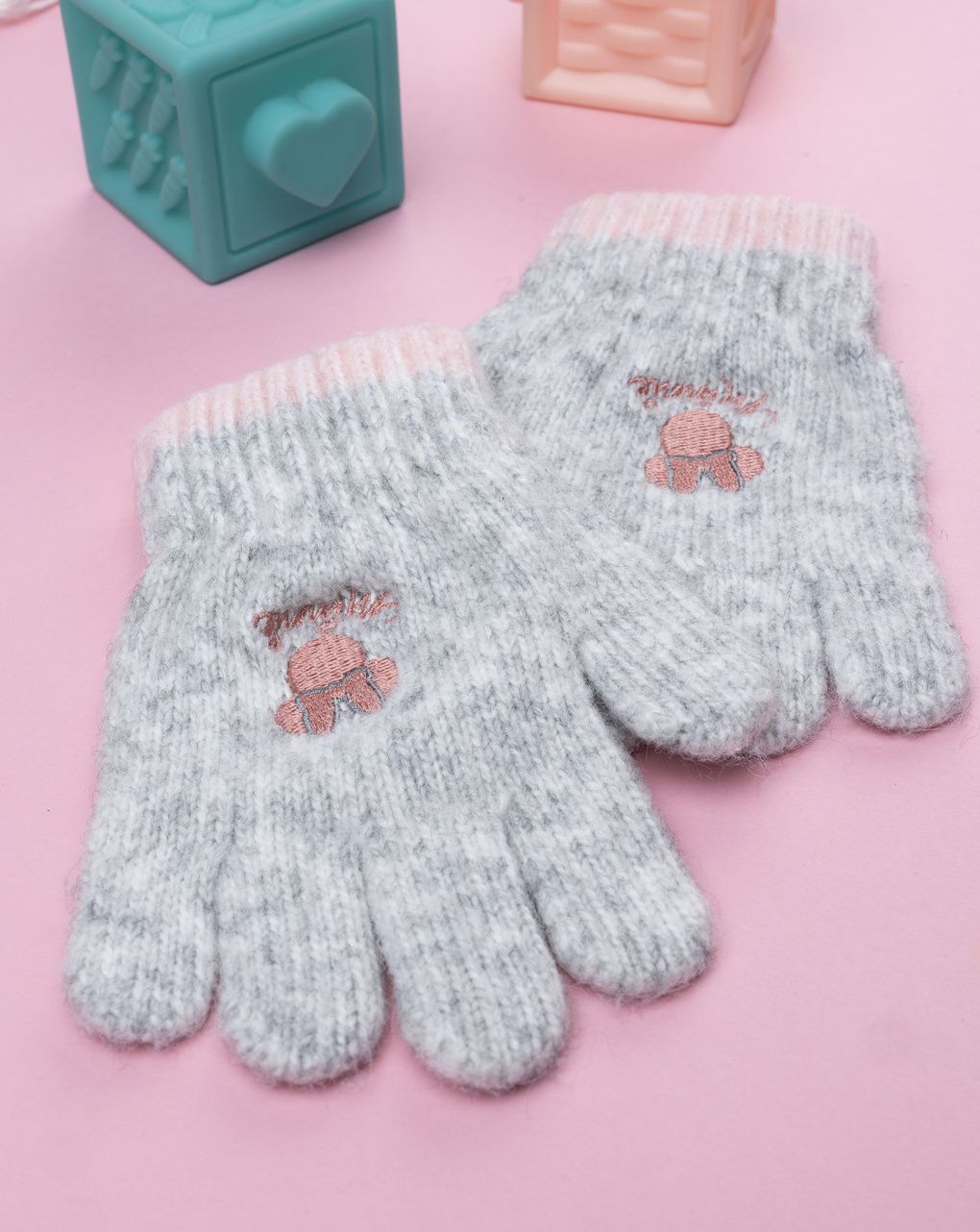 παιδικά γάντια γκρι minnie για κορίτσι - Prénatal