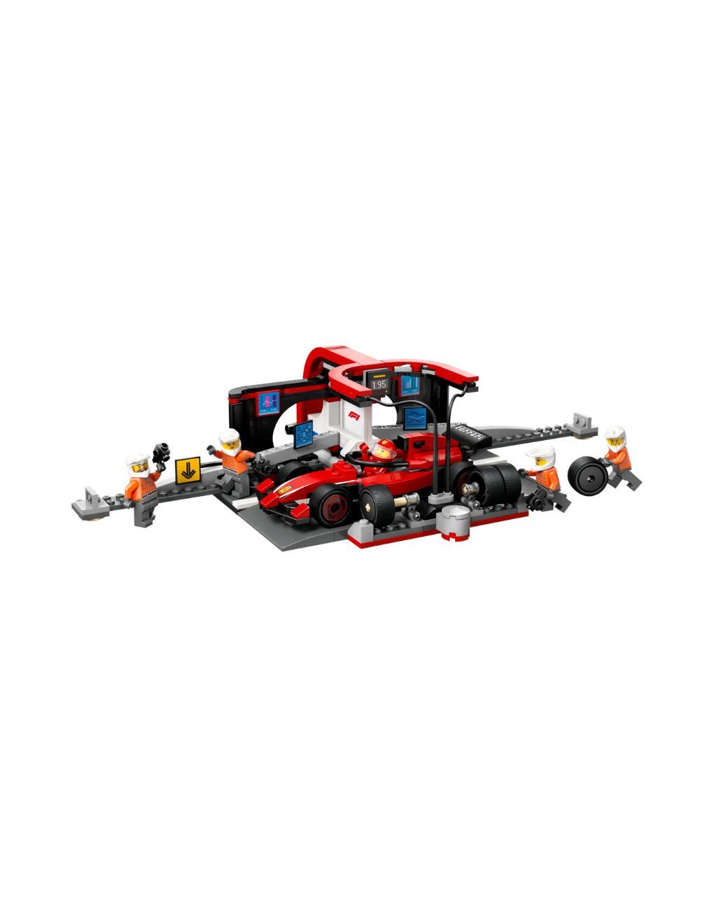 Lego city f1 pit stop & pit crew with ferrari car 60443 - Lego
