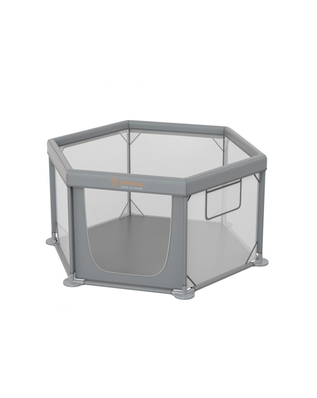 Bebe stars παρκοκρέβατο πολύγωνο nestilo grey 889-100 - Bebe Stars