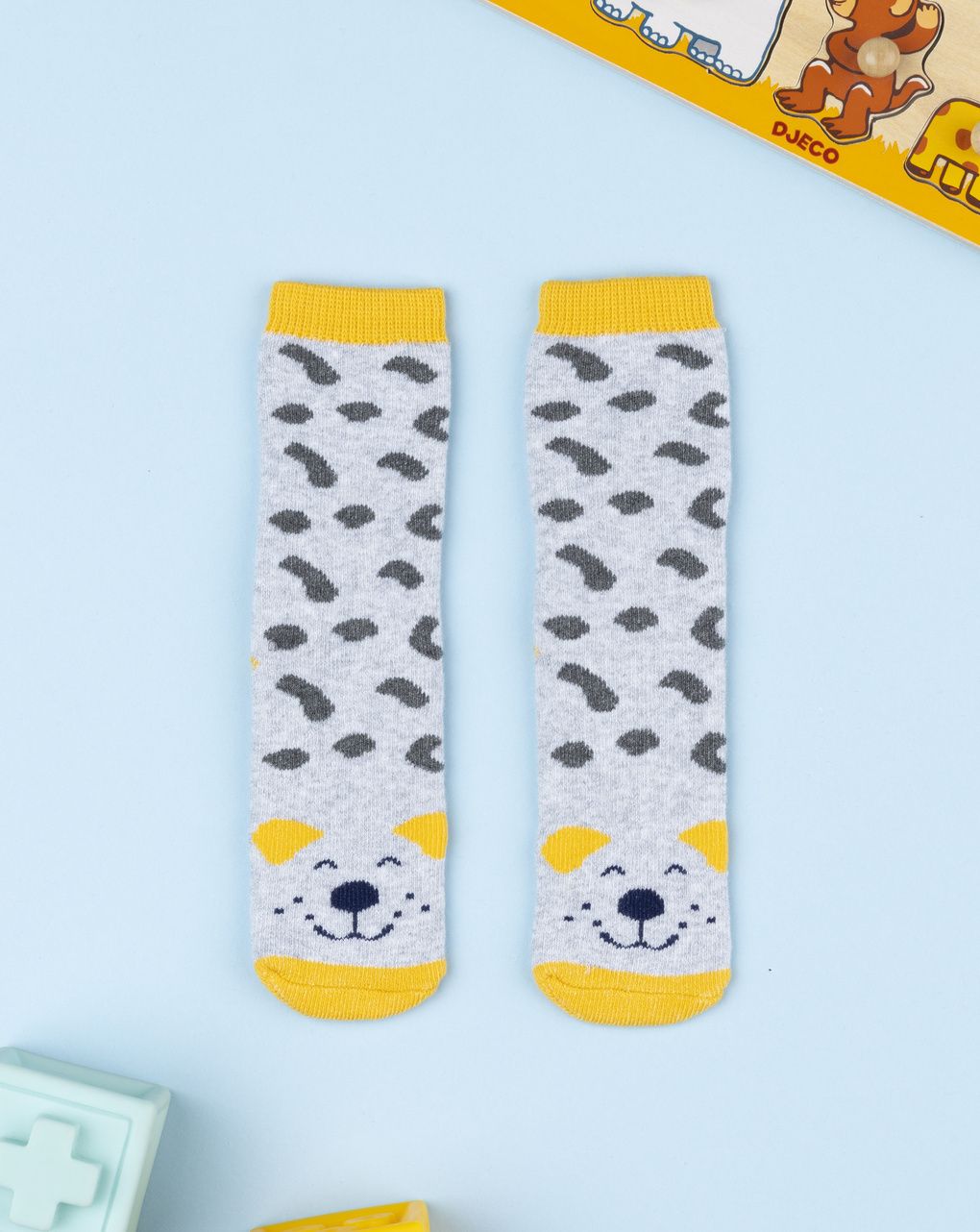 βρεφικές αντιολισθητικές κάλτσες με σκυλάκια για αγόρι