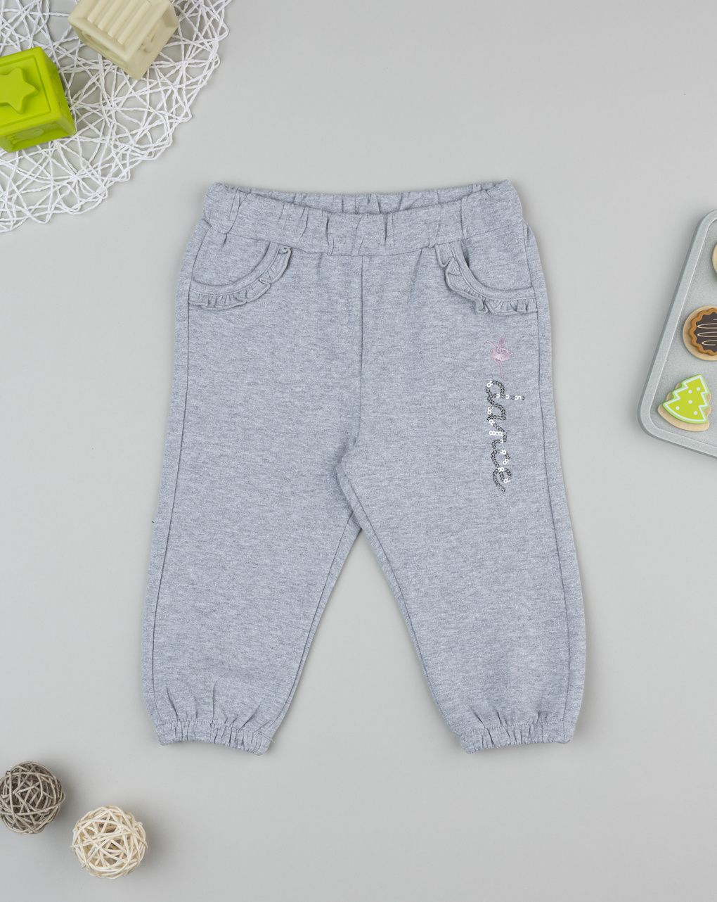 βρεφικό παντελόνι φόρμας γκρι dance για κορίτσι