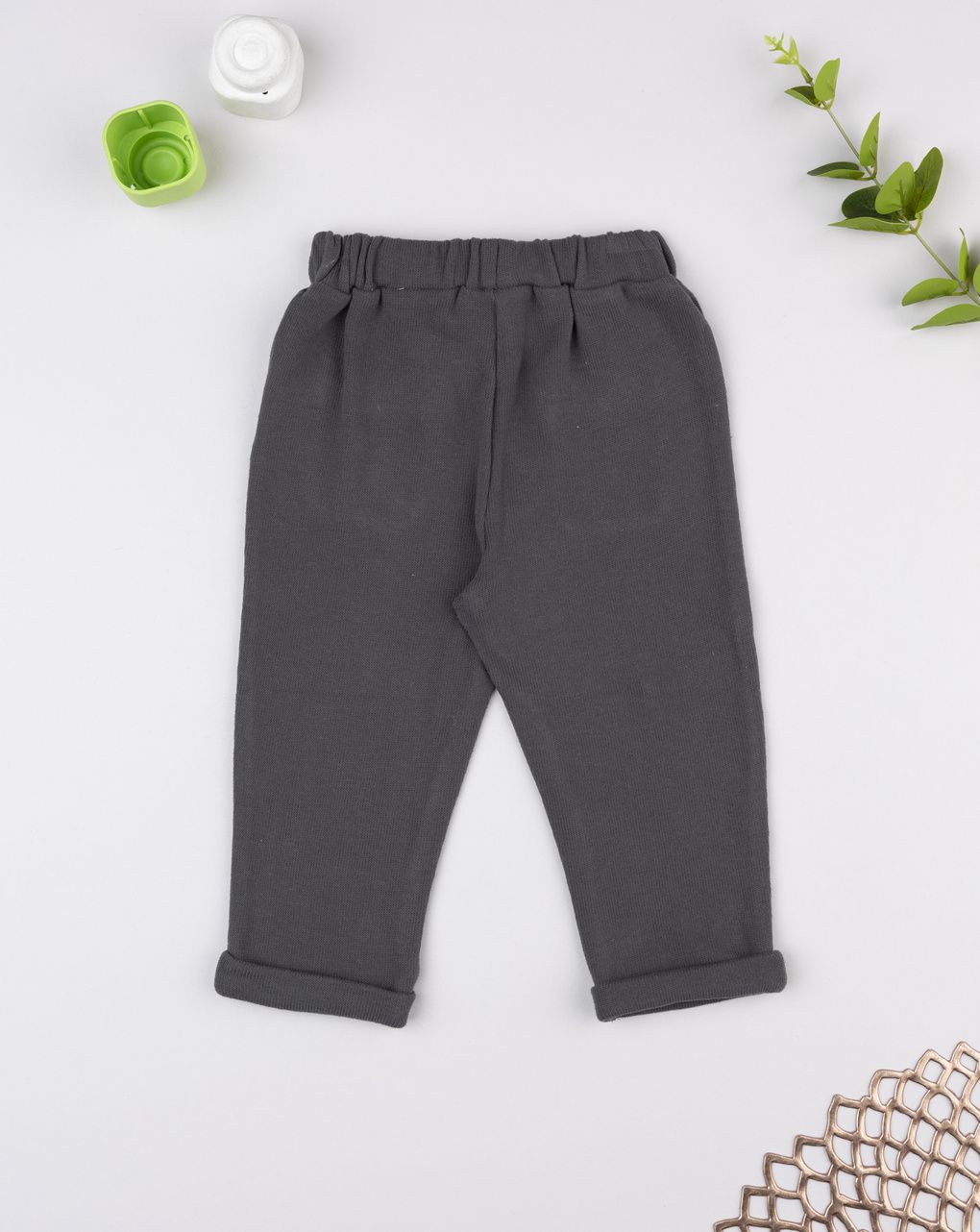 βρεφικό παντελόνι φόρμας γκρι με τσέπες για κορίτσι - Prénatal