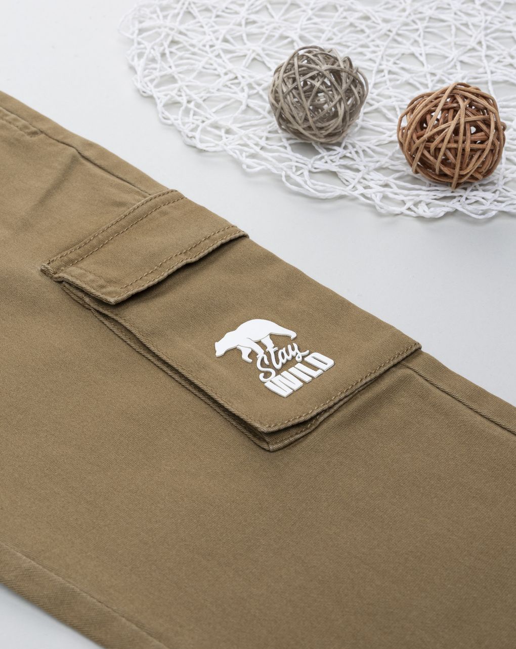 παιδικό παντελόνι cargo καφέ stay wild για αγόρι - Prénatal