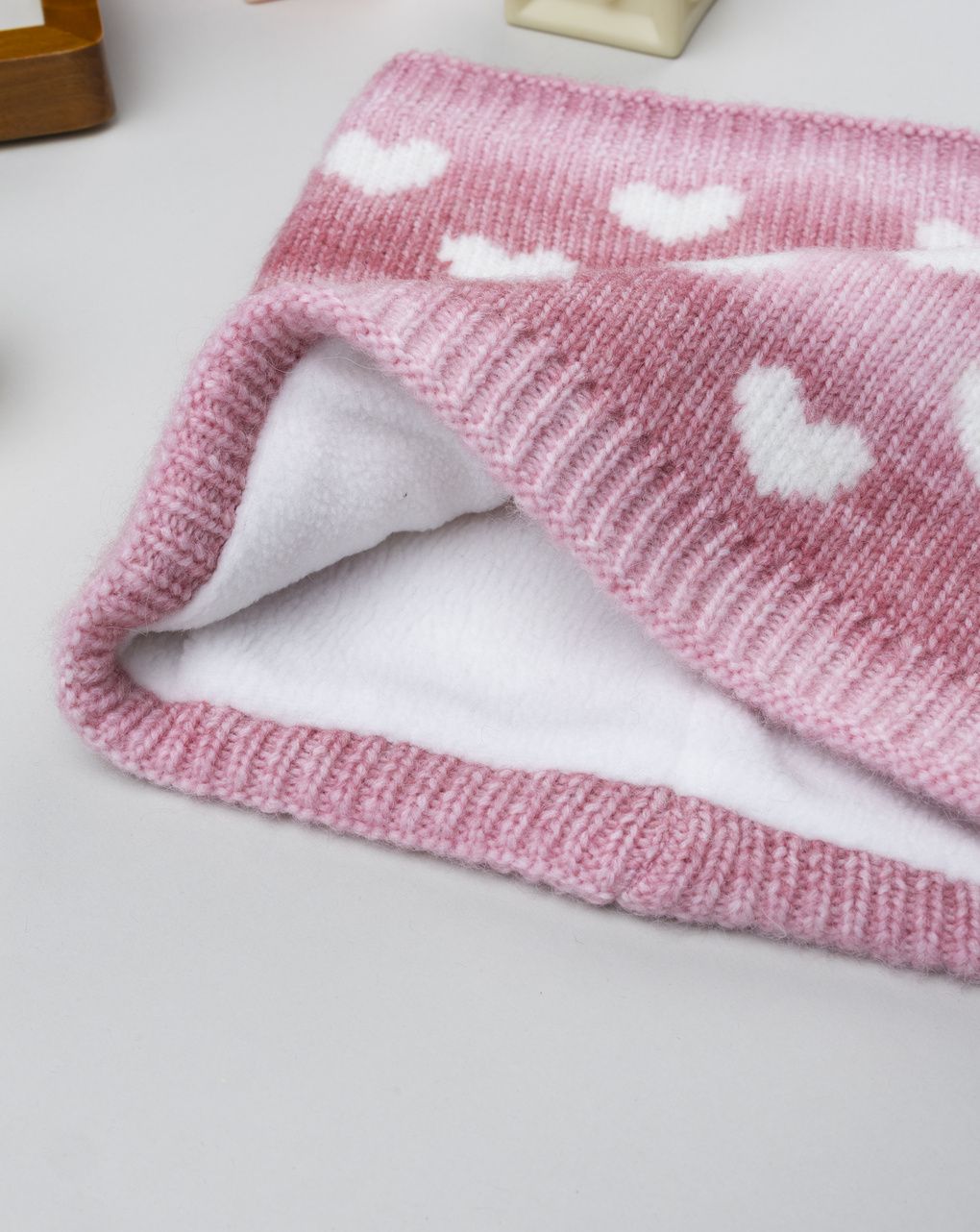 παιδικό κασκόλ λαιμός ροζ με καρδούλες για κορίτσι - Prénatal