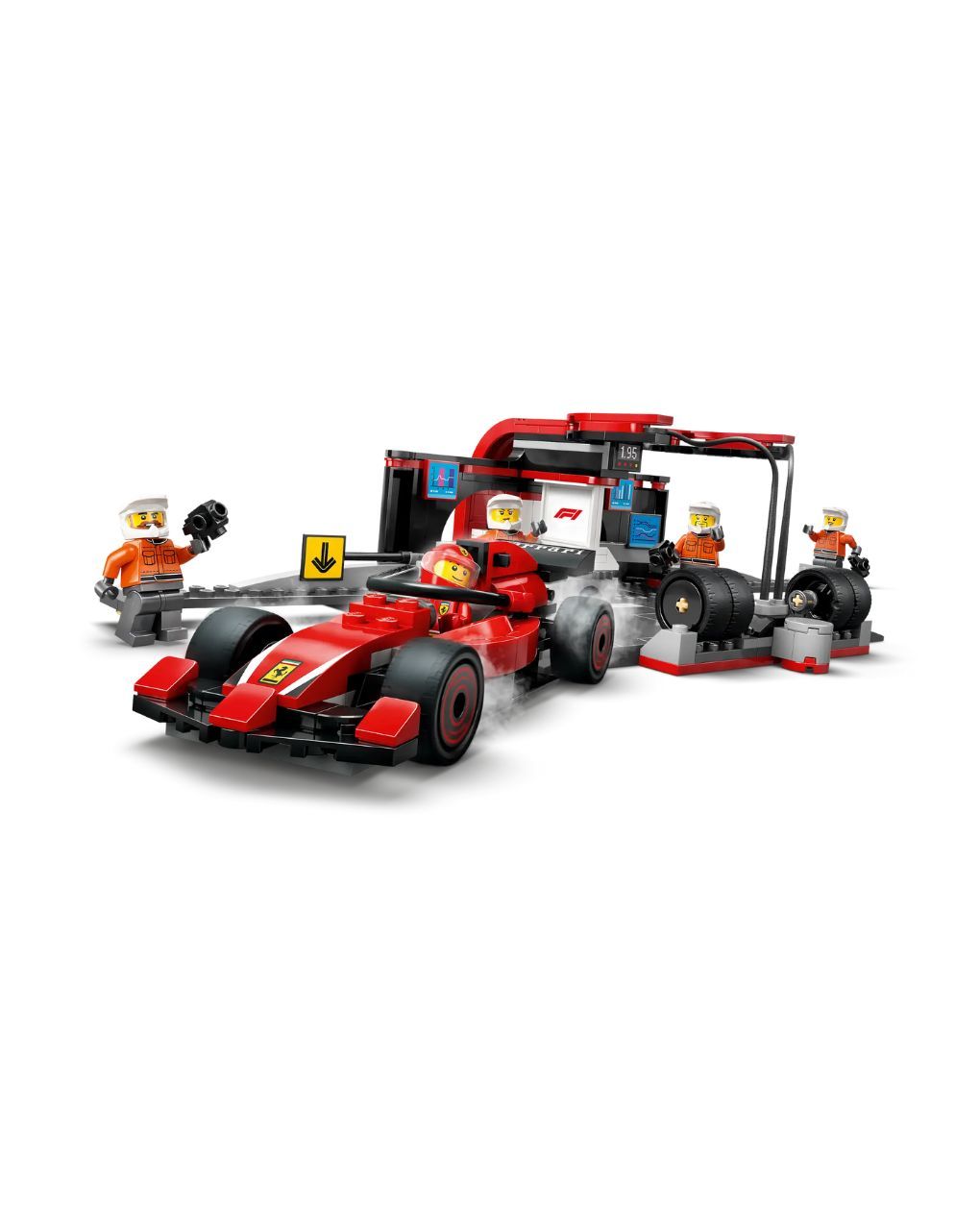 Lego city f1 pit stop & pit crew with ferrari car 60443 - Lego