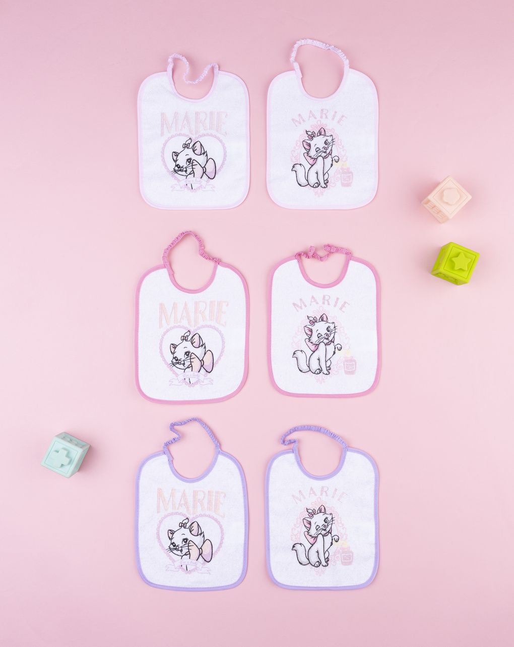 βρεφικές σαλιάρες πακέτο x6 marie για κορίτσι