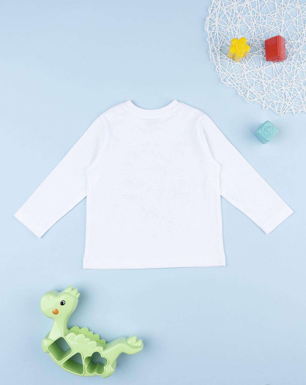 βρεφική μπλούζα λευκή με δεινόσαυρους για αγόρι - Prénatal