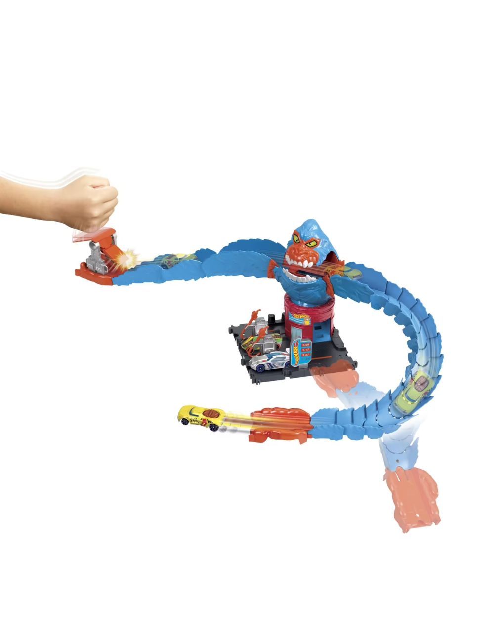 Mattel hot wheels πίστες city με θηρία hdr29 (σχέδια) - Hot wheels