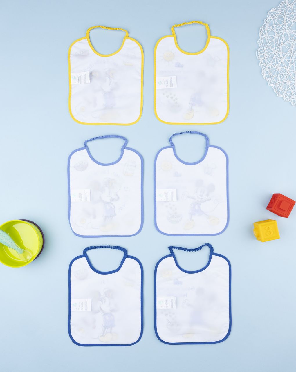 βρεφικές σαλιάρες πακέτο x6 mickey για αγόρι - Prénatal