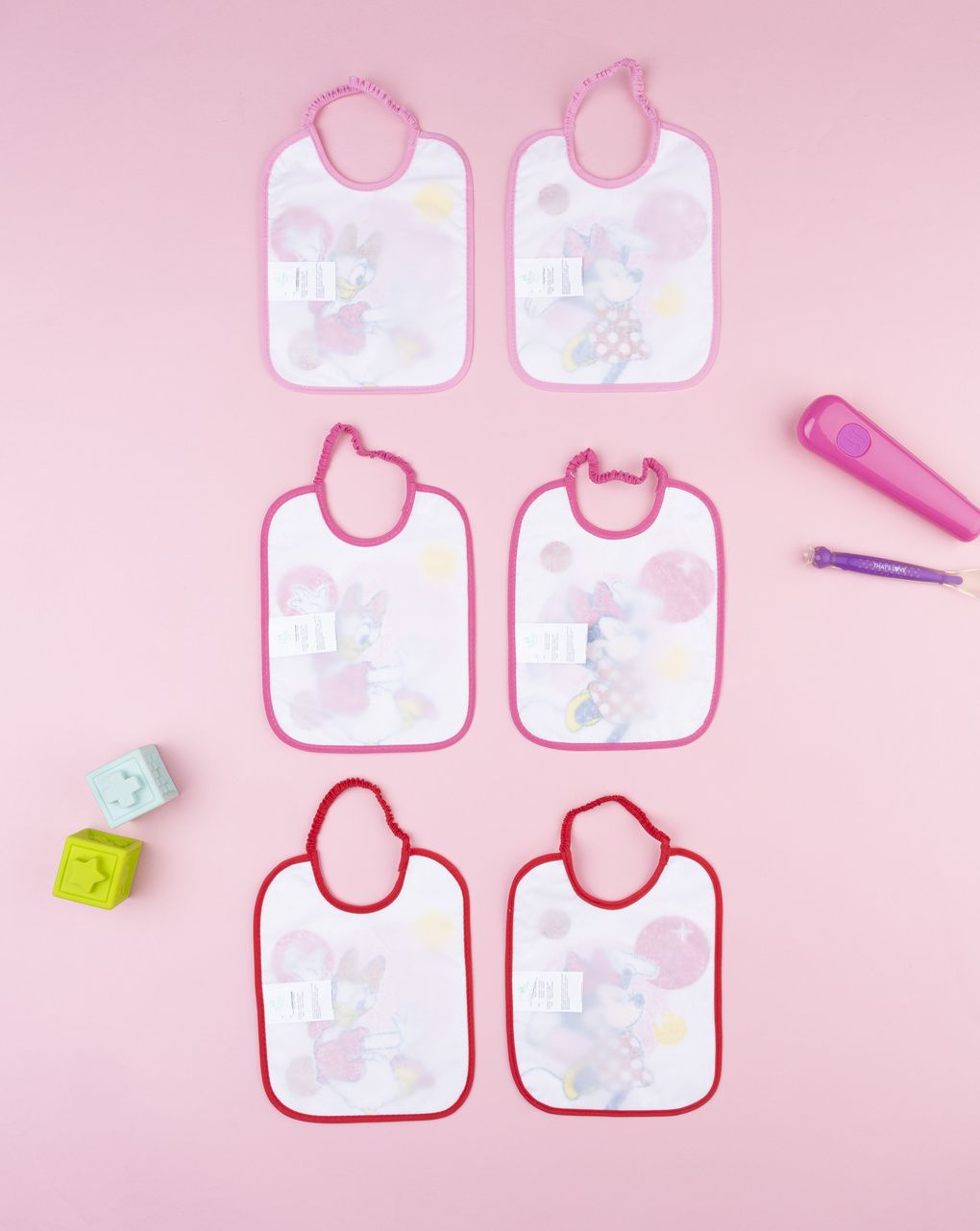 βρεφικές σαλιάρες πακέτο x6 minnie & daisy για κορίτσι - Prénatal