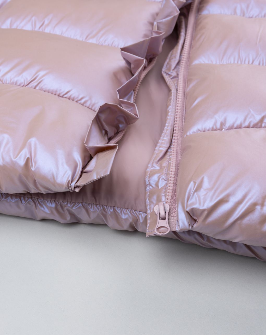 βρεφικό μπουφάν puffer ροζ metallic για κορίτσι - Prénatal