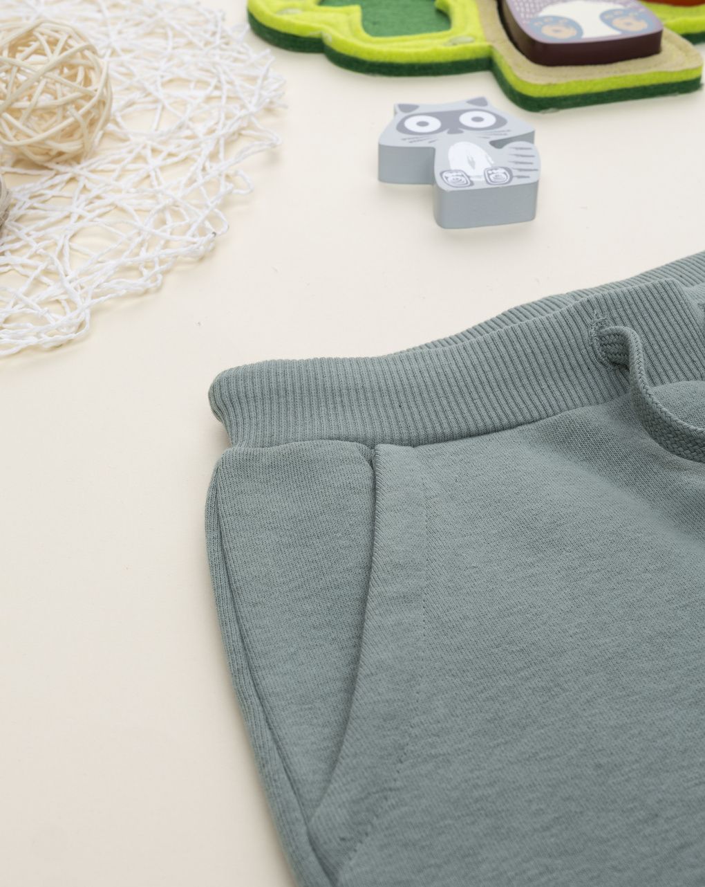 παιδικό παντελόνι φούτερ λαδί dinos για αγόρι - Prénatal