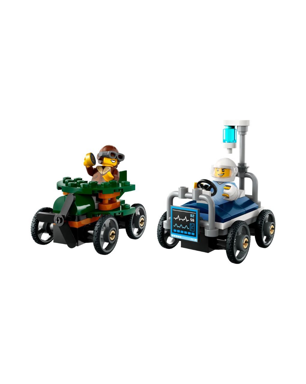 Lego city airplane vs. hospital bed race car pack 60459 - LEGO