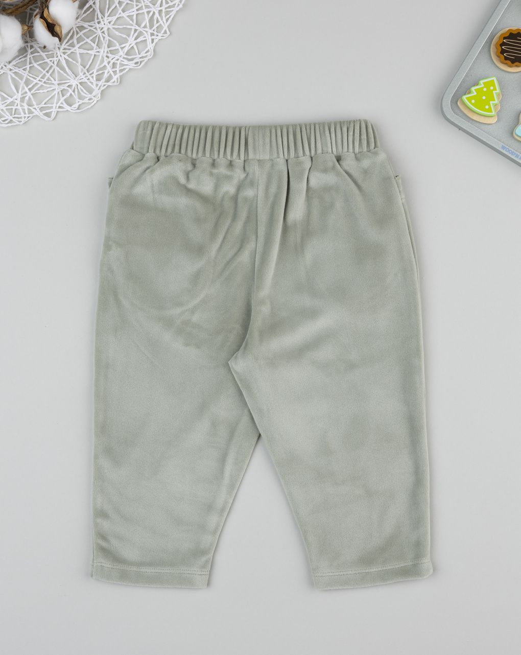 βρεφικό παντελόνι φόρμας σενίλ λαδί like για κορίτσι - Prénatal