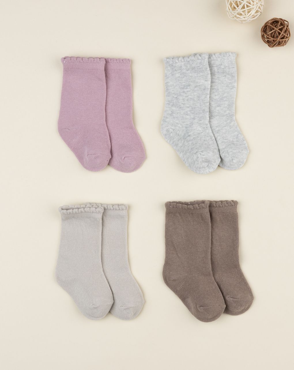 βρεφικά καλτσάκια πακέτο x4 autumn για κορίτσι - Prénatal