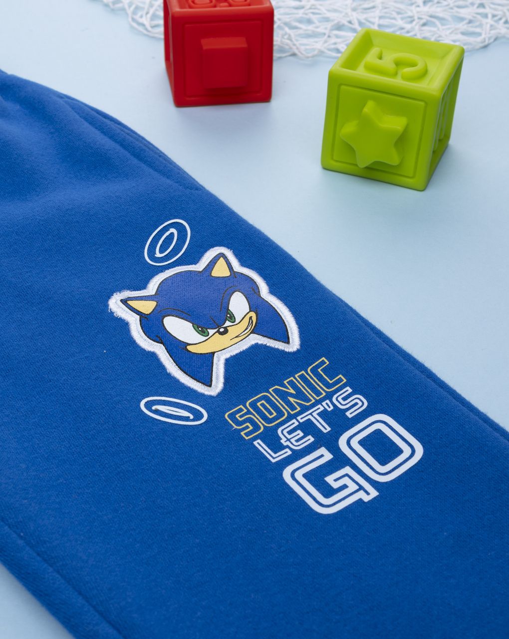 παιδικό παντελόνι φούτερ μπλε sonic για αγόρι - Prénatal