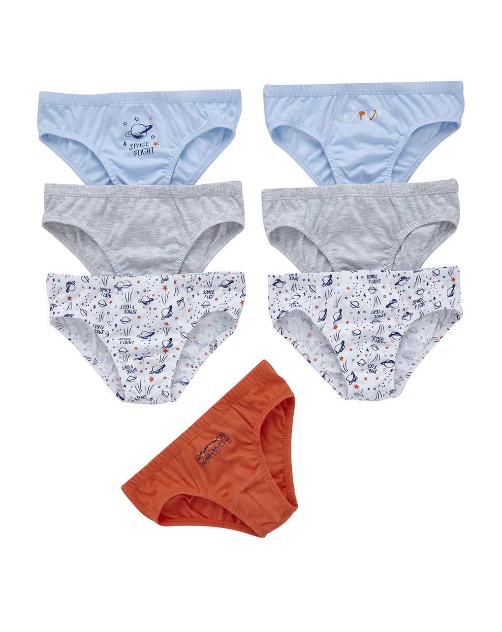 παιδικά σλιπ πακέτο x7 space για αγόρι