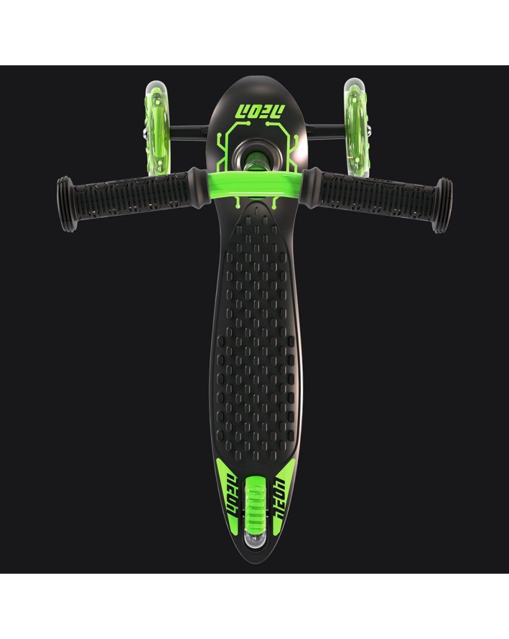 Yvolution πατίνι με 3 τροχούς neon glider led green 53.100965 - Yvolution