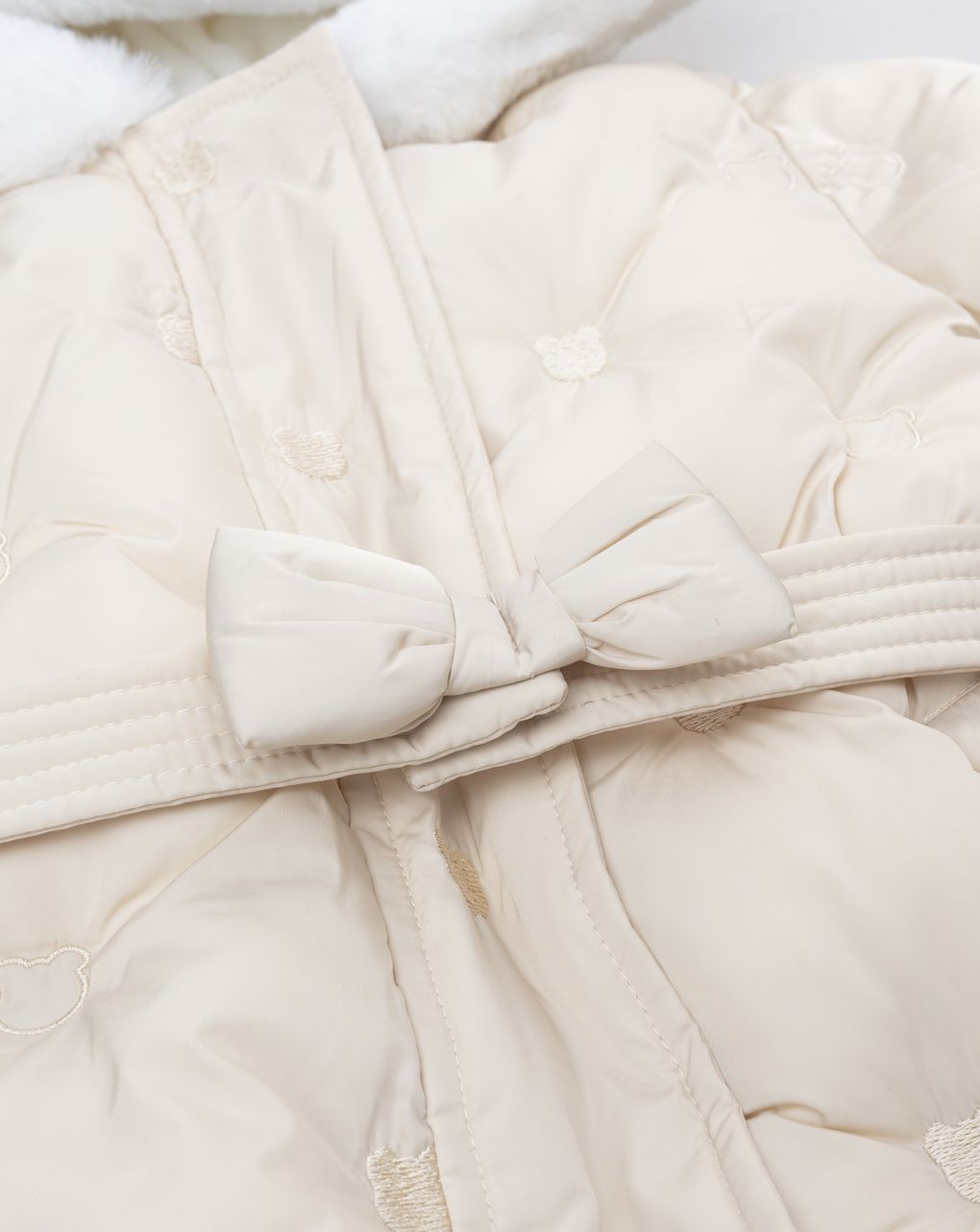 βρεφικό μπουφάν μπεζ με αρκουδάκια για κορίτσι - Prénatal