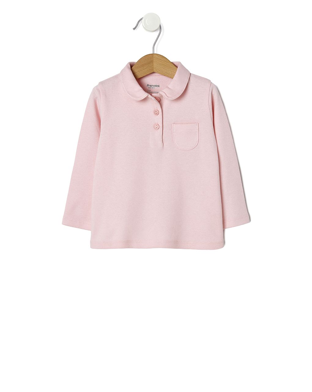βρεφική μπλούζα πόλο ροζ για κορίτσι