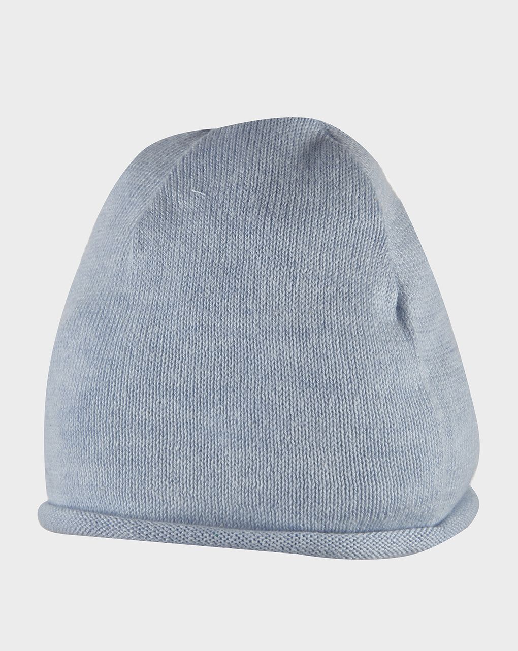 βρεφικό σκουφάκι μάλλινο γαλάζιο για αγόρι