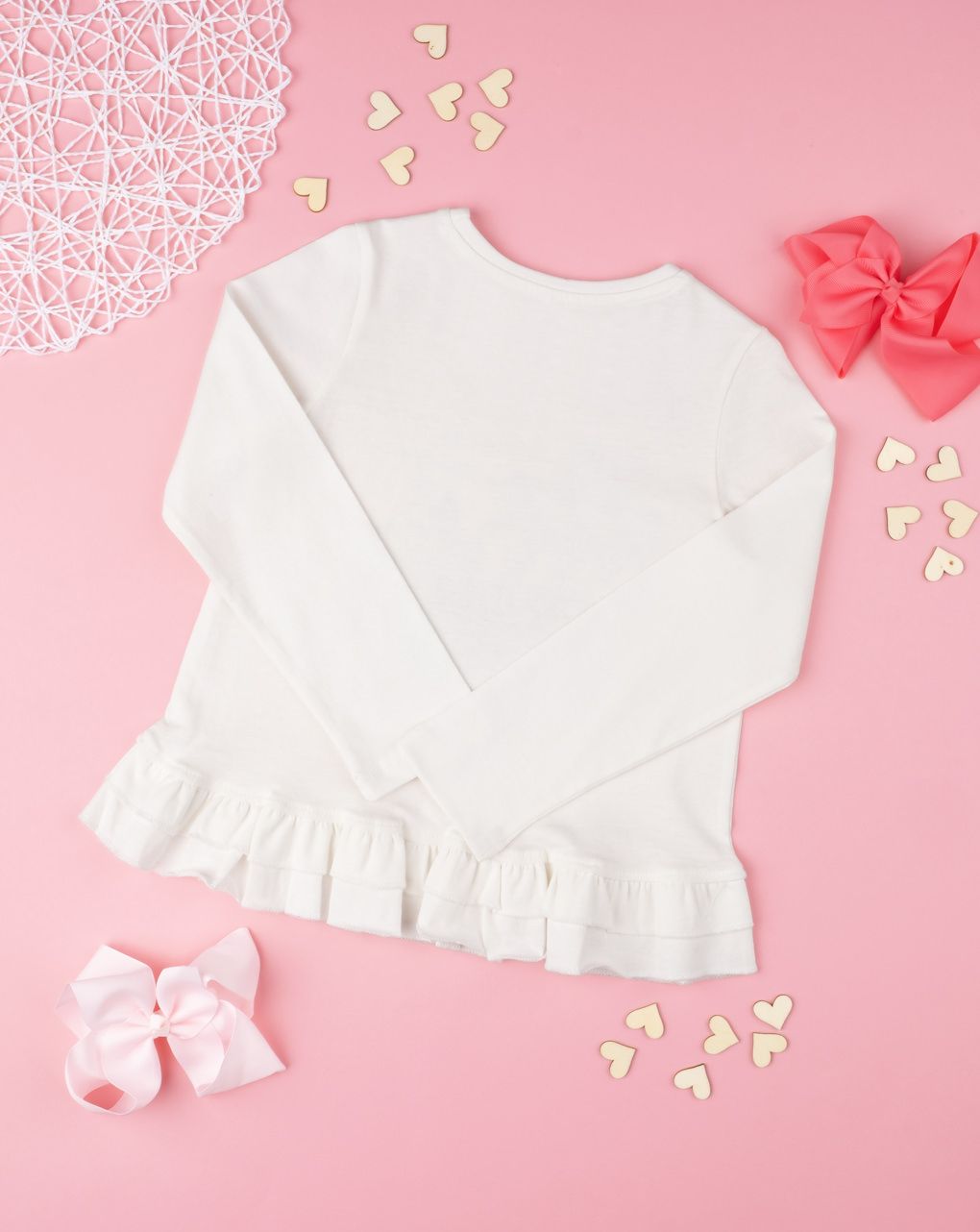 παιδική μπλούζα λευκή με σκυλάκι για κορίτσι - Prénatal