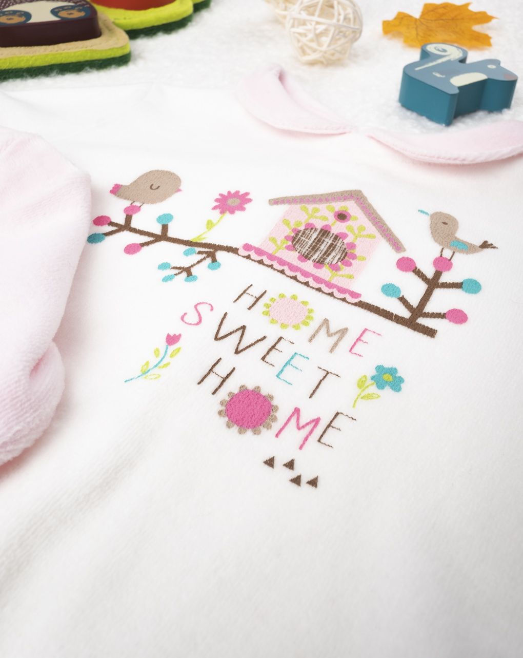 βρεφικά σετάκια σενίλ πακέτο x2 home για κορίτσι - Prénatal