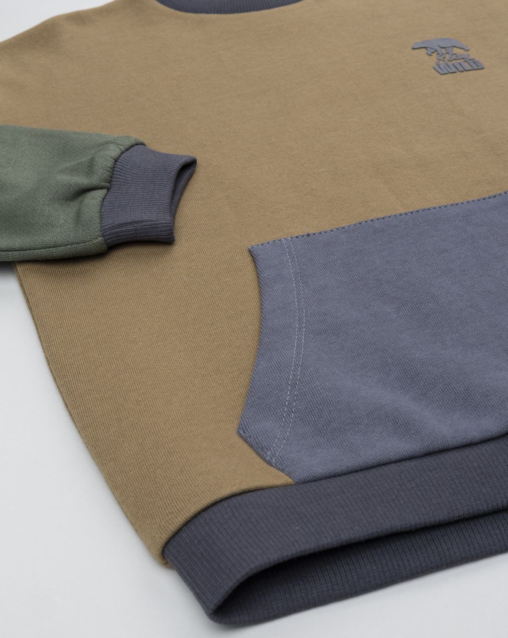 παιδική μπλούζα φούτερ καφέ stay wild για αγόρι - Prénatal