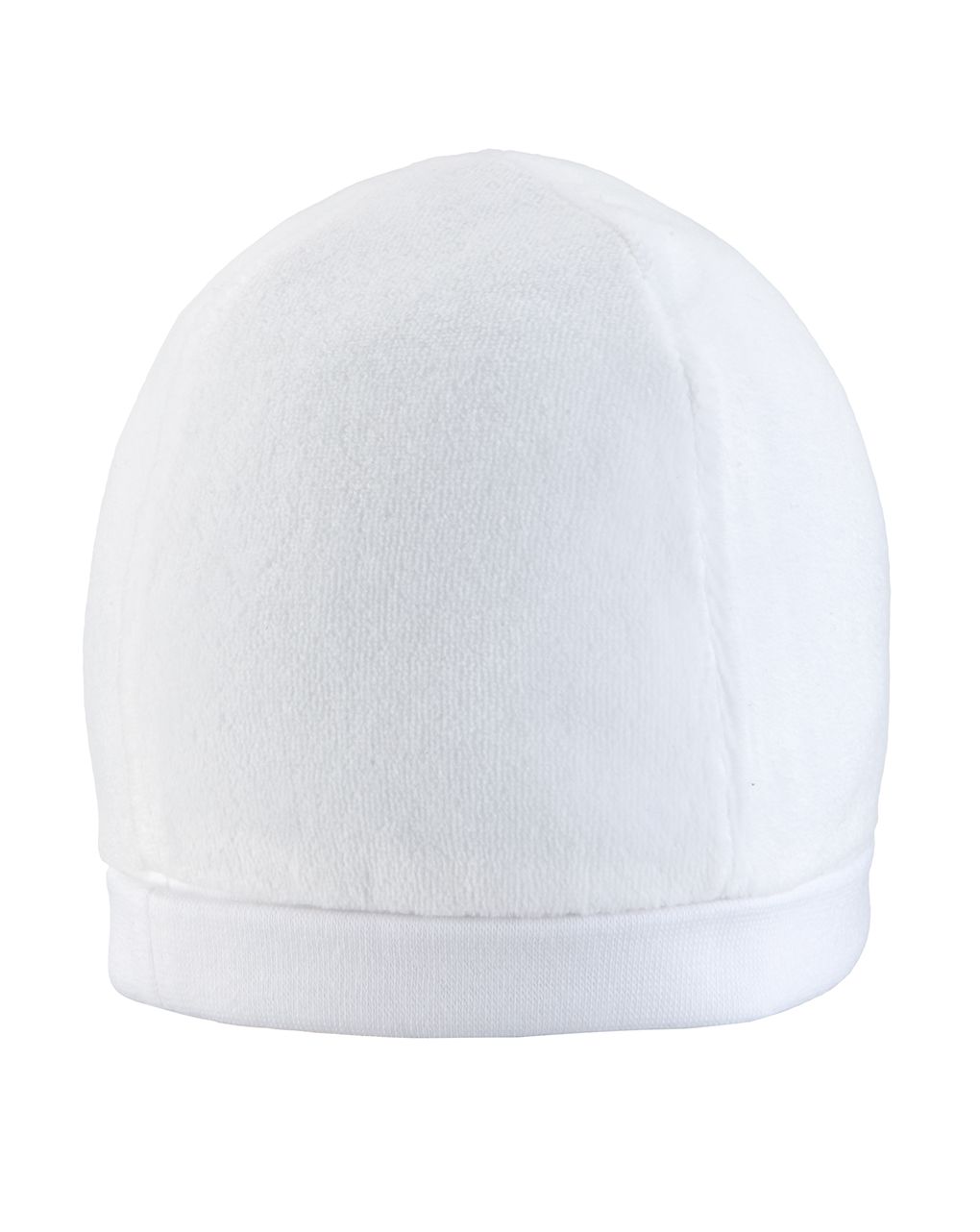 βρεφικό σκουφάκι σενίλ λευκό unisex