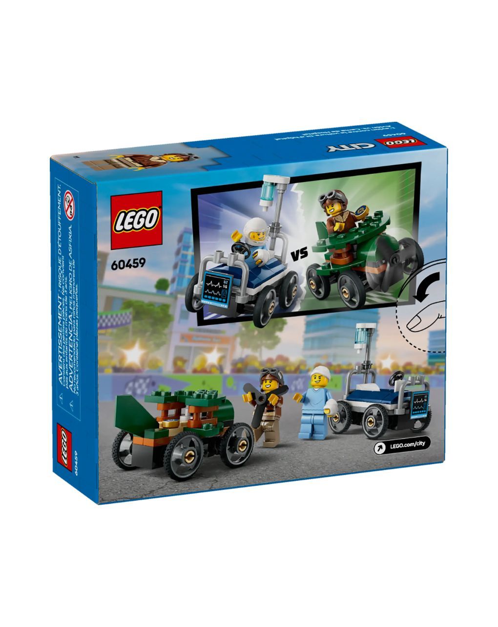 Lego city airplane vs. hospital bed race car pack 60459 - LEGO