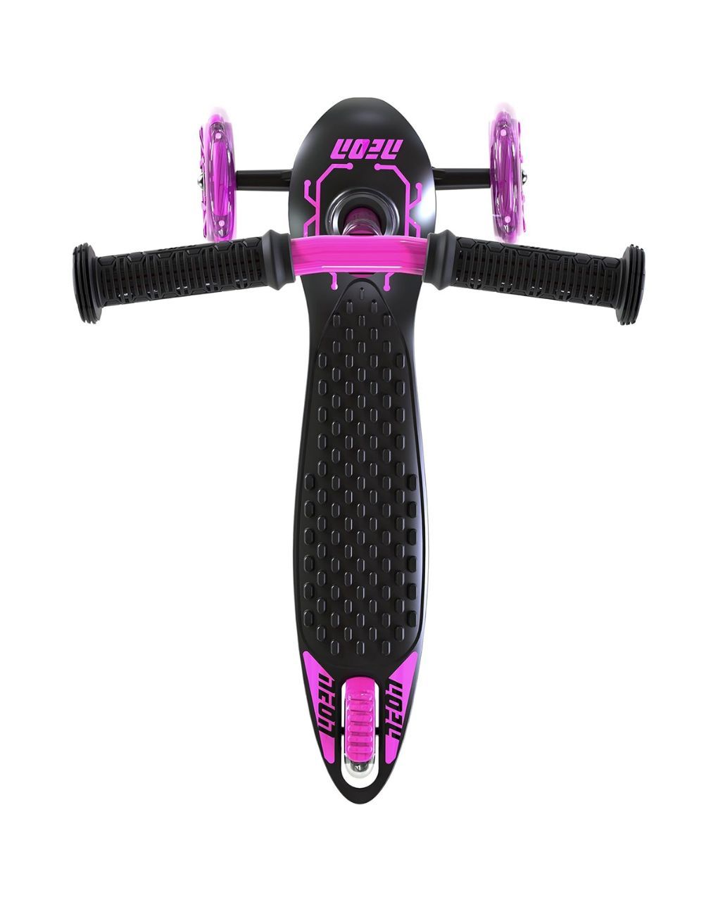 Yvolution πατίνι με 3 τροχούς neon glider led ροζ 53.100966 - Yvolution