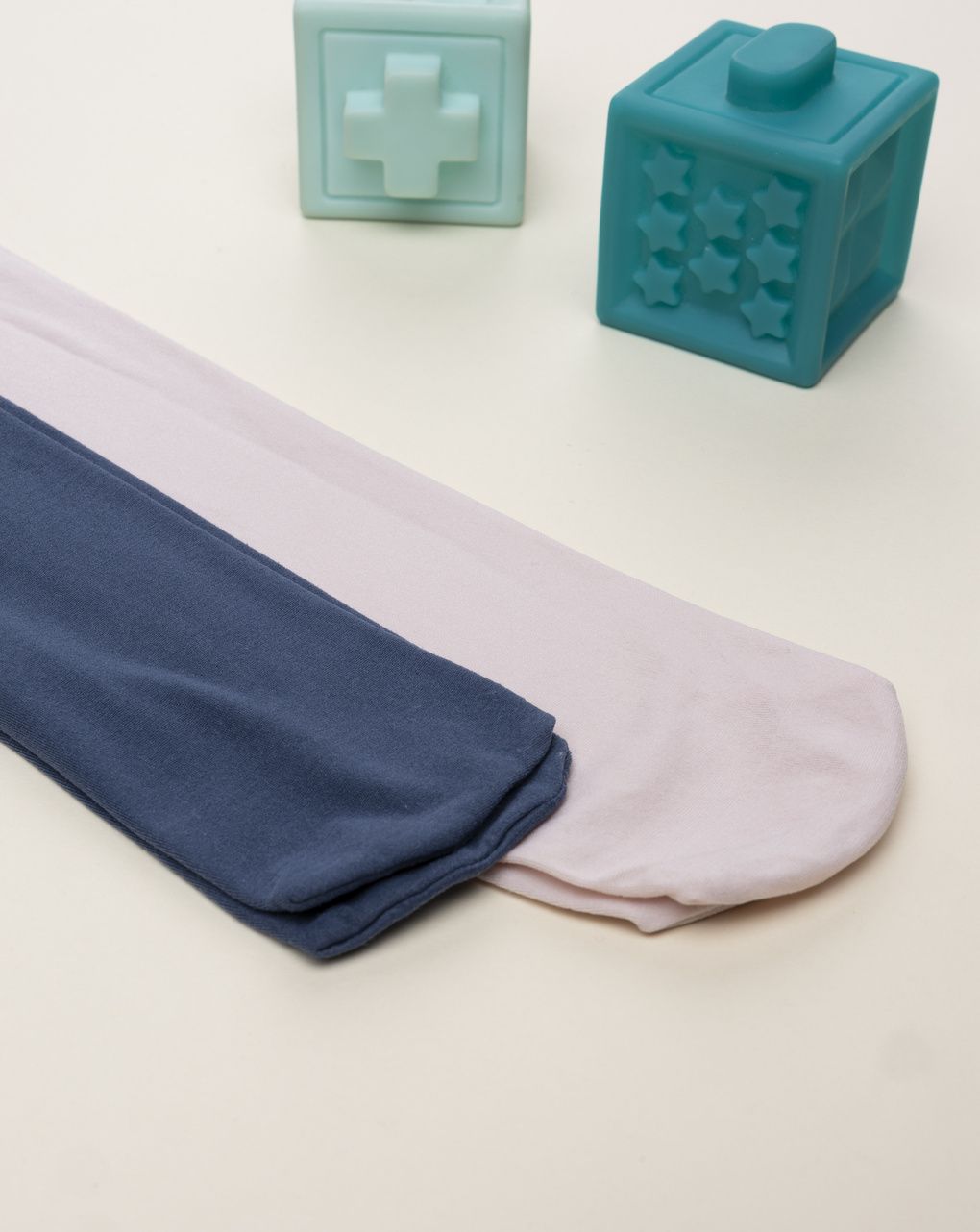 παιδικά καλσόν ροζ/μπλε πακέτο x2 για κορίτσι - Prénatal