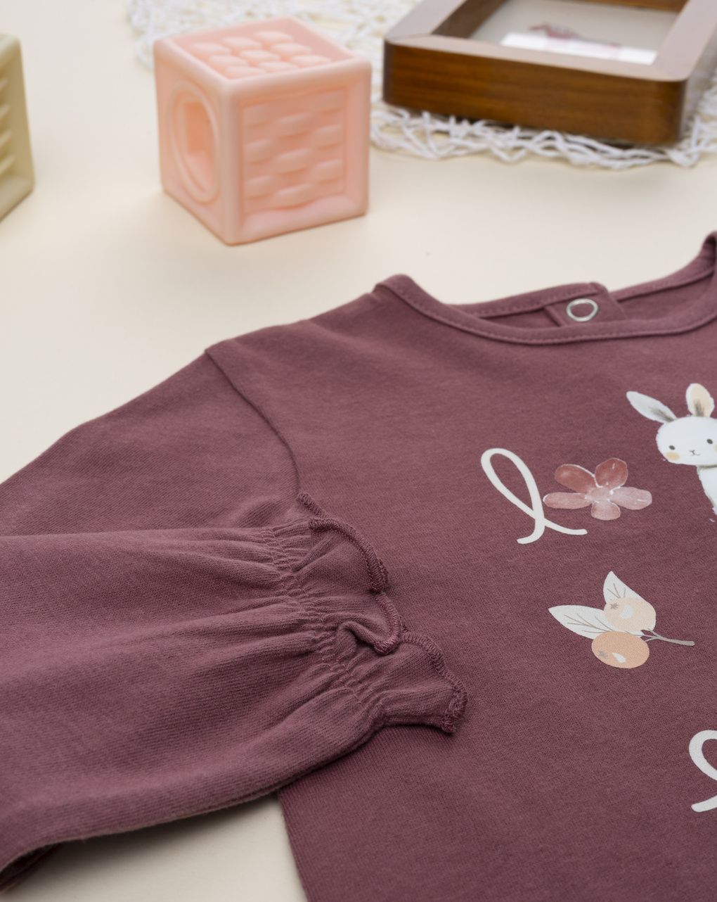 βρεφική μπλούζα σάπιο μήλο wood για κορίτσι - Prénatal