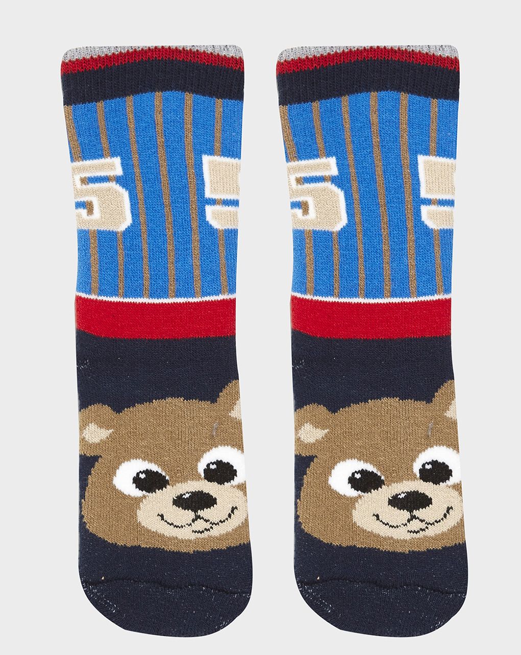 βρεφικές αντιολισθητικές κάλτσες με αρκουδάκι για αγόρι