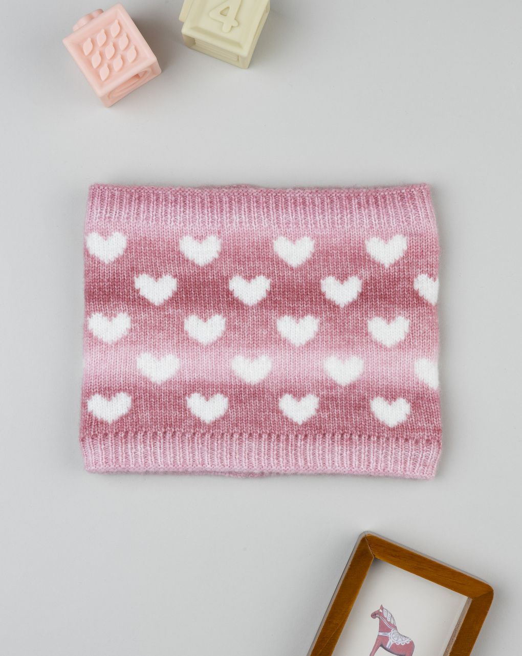 παιδικό κασκόλ λαιμός ροζ με καρδούλες για κορίτσι - Prénatal