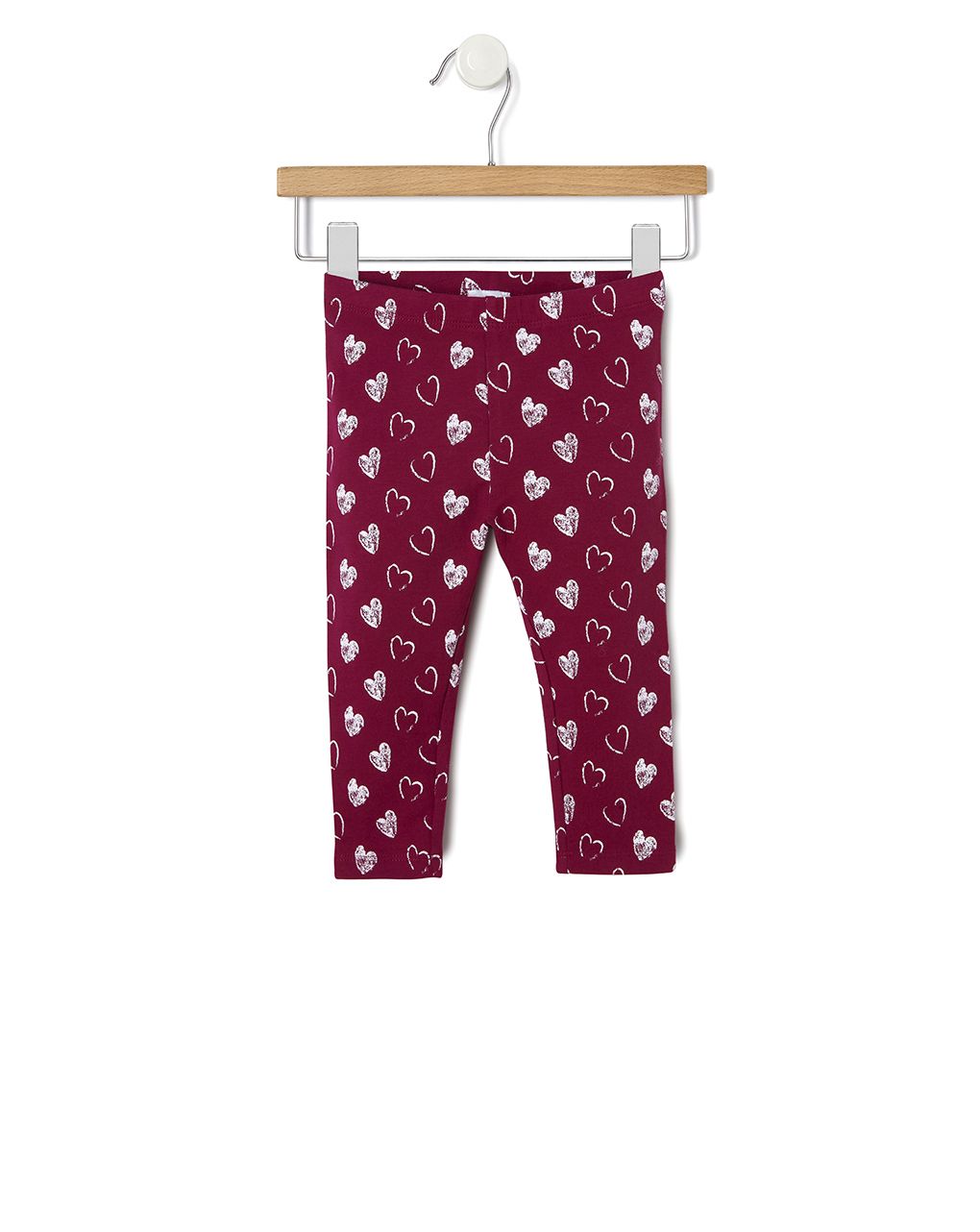 βρεφικό κολάν μπορντώ με καρδούλες για κορίτσι