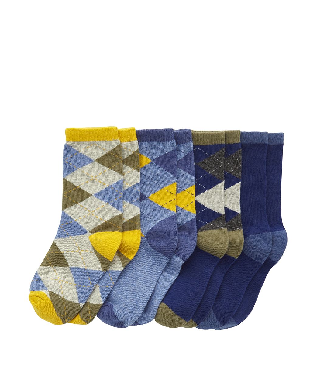 παιδικές κάλτσες μπλε/χακί πακέτο x4 για αγόρι - Prénatal