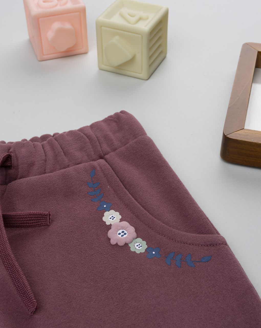 παιδικό παντελόνι φόρμας σάπιο μήλο με λουλούδια για κορίτσι - Prénatal