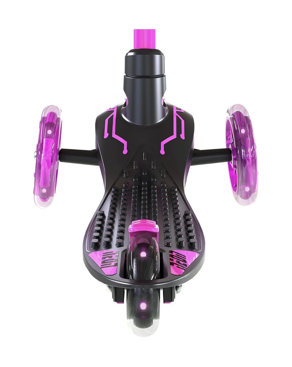 Yvolution πατίνι με 3 τροχούς neon glider led ροζ 53.100966 - Yvolution