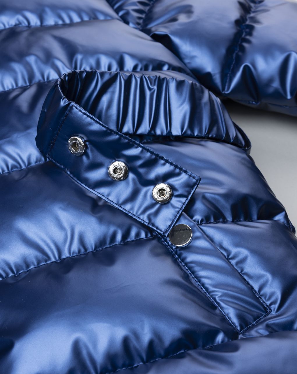 παιδικό μπουφάν puffer μπλε metallic για κορίτσι - Prénatal