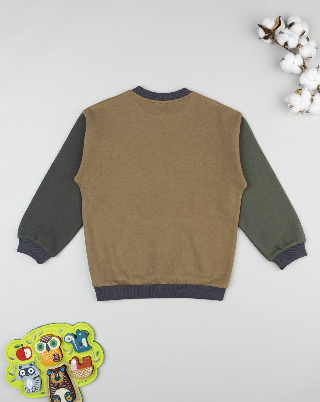 παιδική μπλούζα φούτερ καφέ stay wild για αγόρι - Prénatal