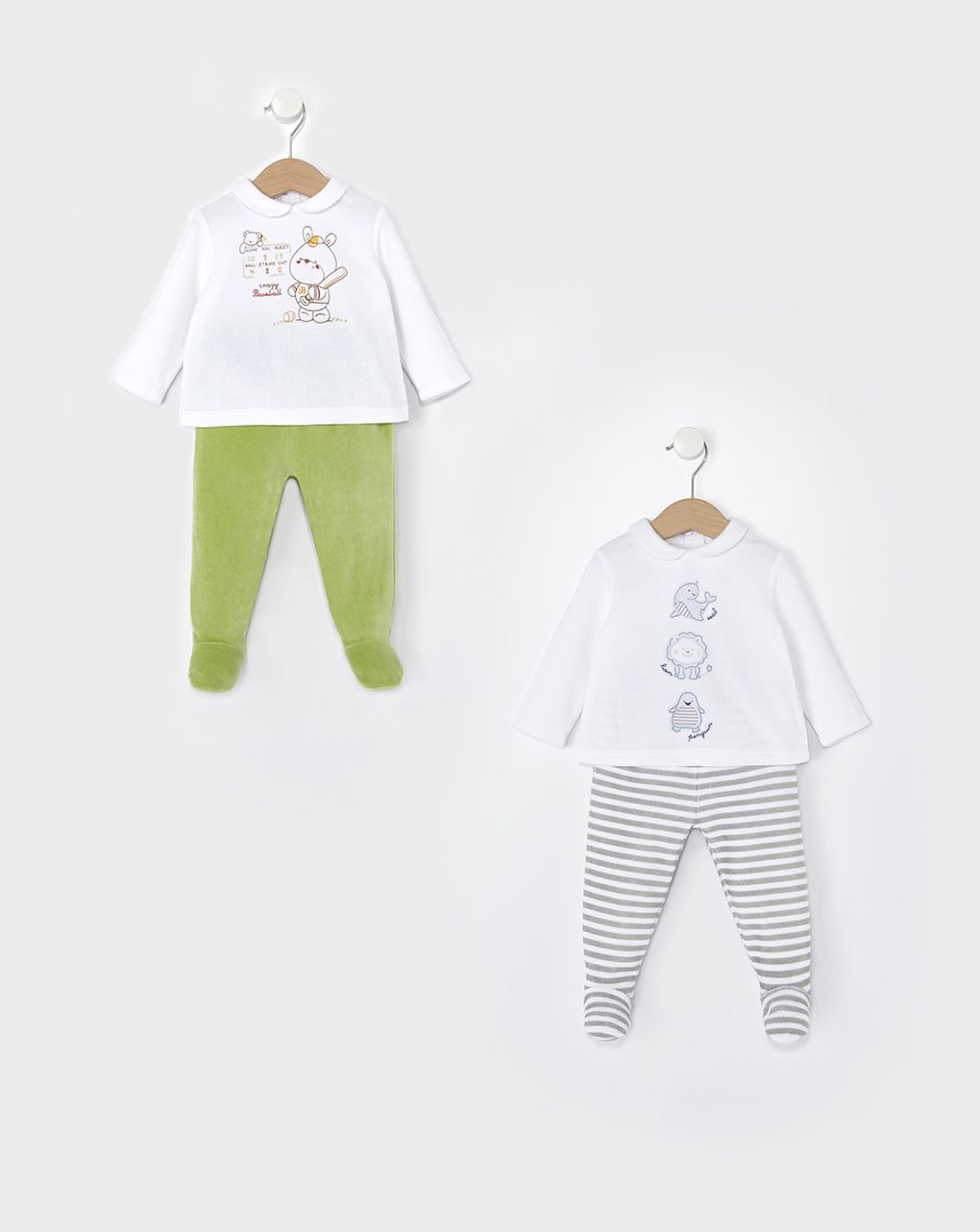 βρεφικά σετ σενίλ πακέτο x2 με ζωάκια unisex